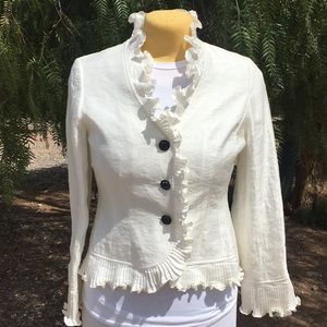 Victor Costa off white jacket. Size 10.